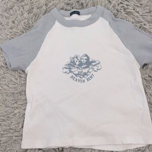 Brandy Melville Heaven Sent Cropped Baby Tee